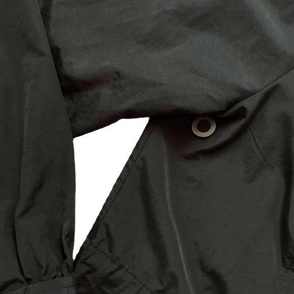Eileen Fisher Hooded Rain Coat Black. Sz Large - Picture 7 of 11